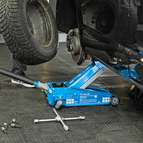 Домкрат гидравлический подкатной, 3 т, 120-450 мм, быстрый подъем, проф. Stels по ценам производителя в Екатеринбурге с доставкой по всей России