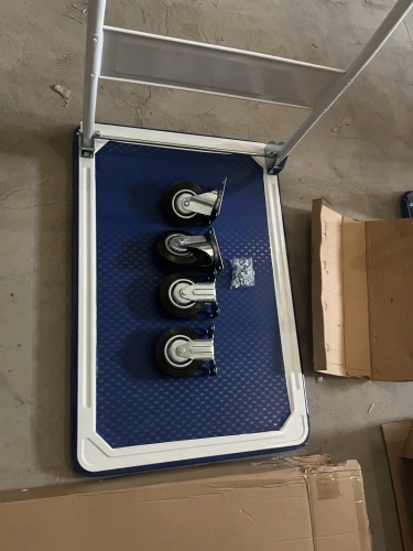 Тележка платформенная 150 кг TOR PH150 (740х480) со складной ручкой (резиновые колеса 100 мм) по ценам производителя в Екатеринбурге с доставкой по всей России