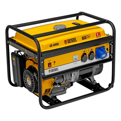 Генератор бензиновый GE 6900, 5.5 кВт, 220 В/50 Гц, 25 л, ручной старт Denzel по ценам производителя в Екатеринбурге с доставкой по всей России