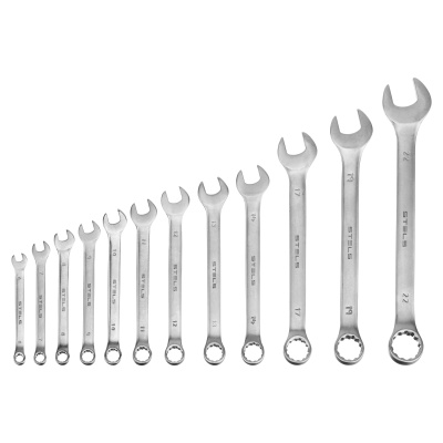 Набор ключей комбинированных 6-22 мм, 12 шт, CrV, матовый хром Stels по ценам производителя в Екатеринбурге с доставкой по всей России