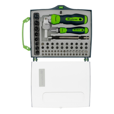 Отвертки реверсивные с набором бит, торцевых головок, 61 предмет, CrV Сибртех по ценам производителя в Екатеринбурге с доставкой по всей России