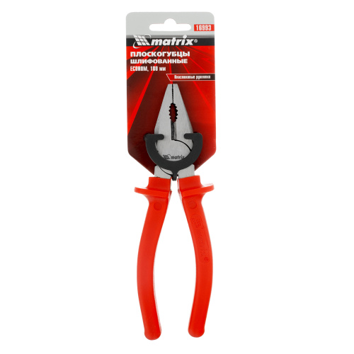 Плоскогубцы Econom, 180 мм, шлифованные, пластмассовые рукоятки Matrix по ценам производителя в Екатеринбурге с доставкой по всей России