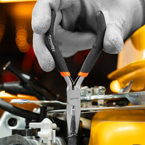 Длинногубцы прямые Mini, 130 мм, никелированные, авторазжим Sparta по ценам производителя в Екатеринбурге с доставкой по всей России