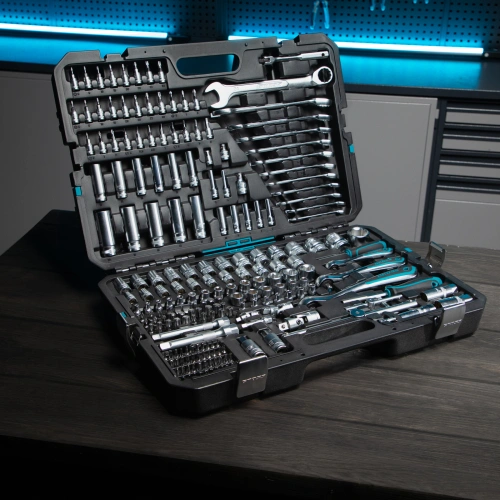 Набор инструментов, 1/2", 3/8", 1/4", CrV, 120 зубьев, 216 предметов Gross по ценам производителя в Екатеринбурге с доставкой по всей России