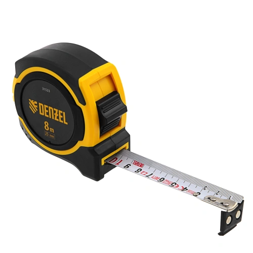 Рулетка 8м х 25мм, двухкомп. корпус, магнитный обрезиненный зацеп Denzel по ценам производителя в Екатеринбурге с доставкой по всей России