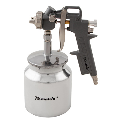 Краскораспылитель пневматический с нижним бачком V 0.75 л, сопло D 1.2, 1.5 и 1.8 мм Matrix по ценам производителя в Екатеринбурге с доставкой по всей России