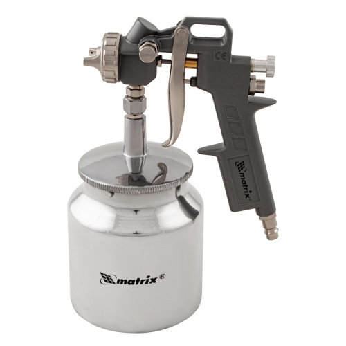 Краскораспылитель пневматический с нижним бачком V 0.75 л, сопло D 1.2, 1.5 и 1.8 мм Matrix по ценам производителя в Екатеринбурге с доставкой по всей России