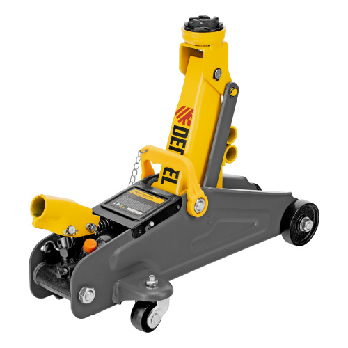 Домкрат гидравлический подкатной с фиксатором, 2 т, 130-330 мм, в кейсе Denzel по ценам производителя в Екатеринбурге с доставкой по всей России