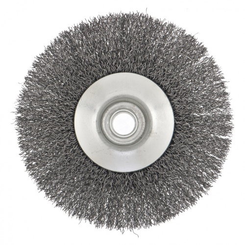 Щетка для УШМ, 125 мм, М14, "тарелка", витая проволока Сибртех по ценам производителя в Екатеринбурге с доставкой по всей России
