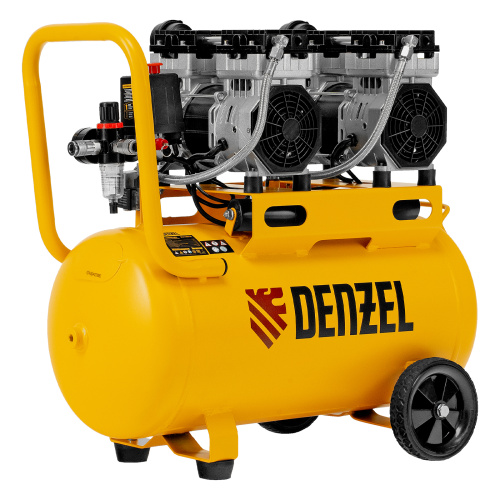Компрессор безмасляный, малошумный DLS 1500/50, 1500 ВТ, 2x750, 50 л, 260 л/мин Denzel по ценам производителя в Екатеринбурге с доставкой по всей России
