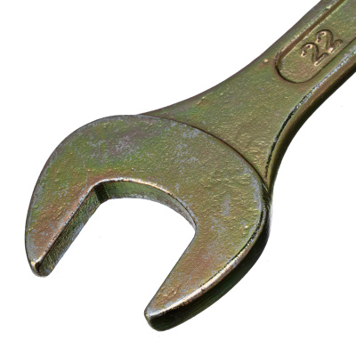 Ключ рожковый, 19 х 22 мм, желтый цинк Сибртех по ценам производителя в Екатеринбурге с доставкой по всей России