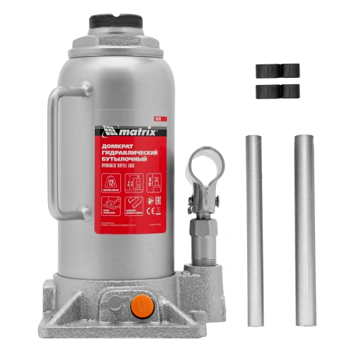 Домкрат гидравлический бутылочный, 12 т, h подъема 230-465 мм Matrix по ценам производителя в Екатеринбурге с доставкой по всей России