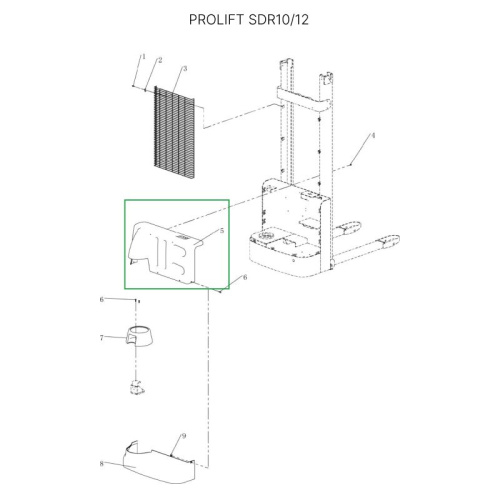 Кожух моторного отсека верхний для штабелеров SDR1-1,2 т, SDR1635 по ценам производителя в Екатеринбурге с доставкой по всей России