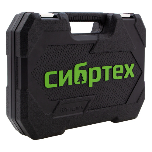 Набор инструментов 82 предмета, CrV, 1/2", 1/4" Сибртех по ценам производителя в Екатеринбурге с доставкой по всей России