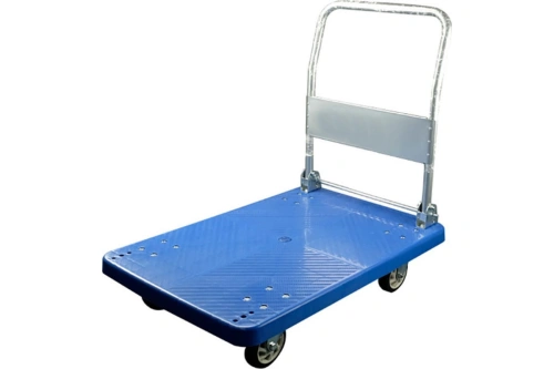Тележка платформенная пластиковая 250 кг TOR PH250P (800х500) со складной ручкой (резина 125 мм) по ценам производителя в Екатеринбурге с доставкой по всей России