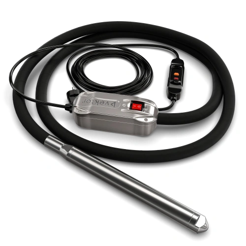 Высокочастотный глубинный вибратор со встроенным преобразователем 5 м Vektor EL 50 по ценам производителя в Екатеринбурге с доставкой по всей России