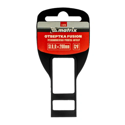 Отвертка Fusion, SL8 х 200 мм, CrV, трехкомпонентная рукоятка "Anti slip" Matrix по ценам производителя в Екатеринбурге с доставкой по всей России
