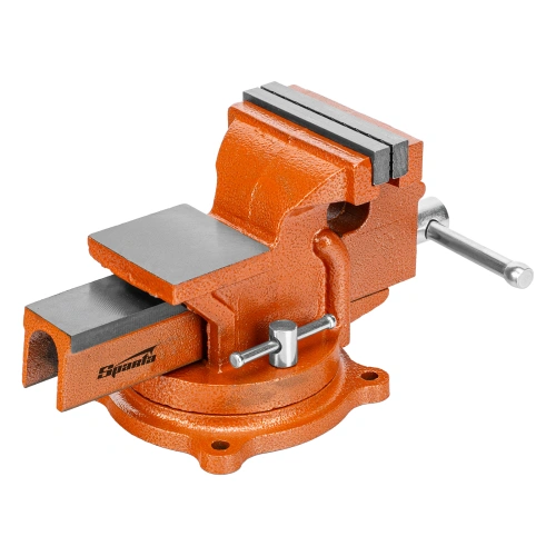 Тиски слесарные, 100 мм, поворотные, с наковальней Sparta по ценам производителя в Екатеринбурге с доставкой по всей России