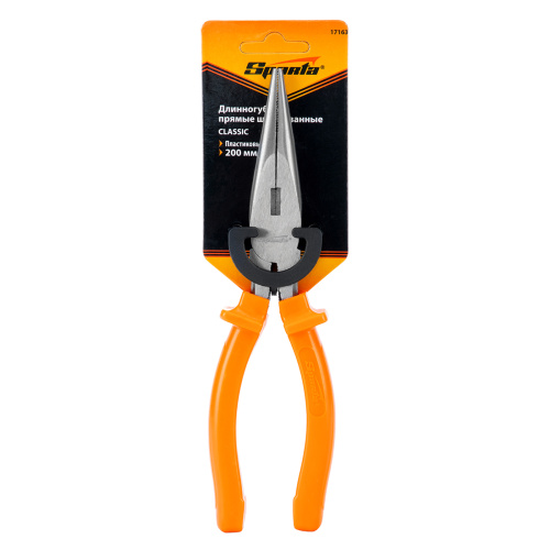 Длинногубцы прямые Classic, 200 мм, шлифованные, пластмассовые рукоятки Sparta по ценам производителя в Екатеринбурге с доставкой по всей России