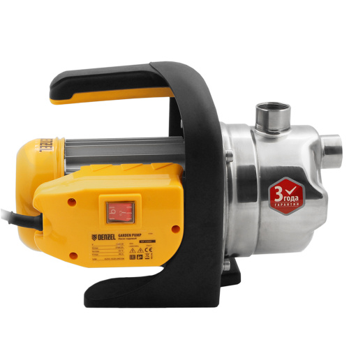 Садовый поверхностный насос GP1200Х, 1200 Вт, 3700 л/ч, подъем 46 м, нержавейка Denzel по ценам производителя в Екатеринбурге с доставкой по всей России