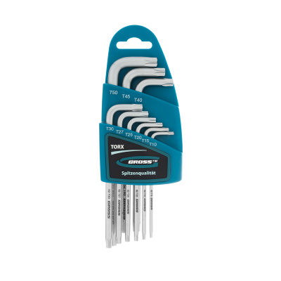 Набор ключей имбусовых Torx -TT, 9 шт: T10-T50, удлиненные, S2, сатинированные Gross по ценам производителя в Екатеринбурге с доставкой по всей России