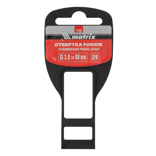 Отвертка Fusion, SL3 х 80 мм, CrV, трехкомпонентная рукоятка "Anti slip" Matrix по ценам производителя в Екатеринбурге с доставкой по всей России
