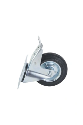 Колесо поворотное усиленное резина SRCB 63 160 мм с тормозом по ценам производителя в Екатеринбурге с доставкой по всей России