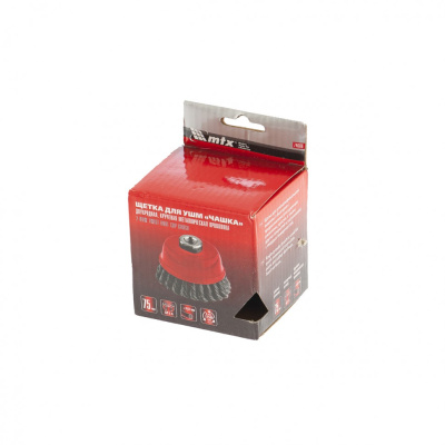 Щетка для УШМ, 75 мм, М14, "чашка", двухрядная, крученая проволока 0.8 мм Matrix по ценам производителя в Екатеринбурге с доставкой по всей России