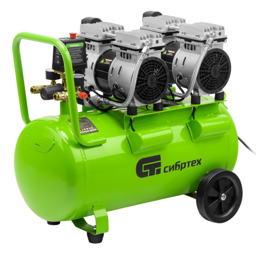 Компрессор безмаслянный малошумный МБ 2000/50, 2000 Вт, 50л, 300 л/мин Сибртех по ценам производителя в Екатеринбурге с доставкой по всей России