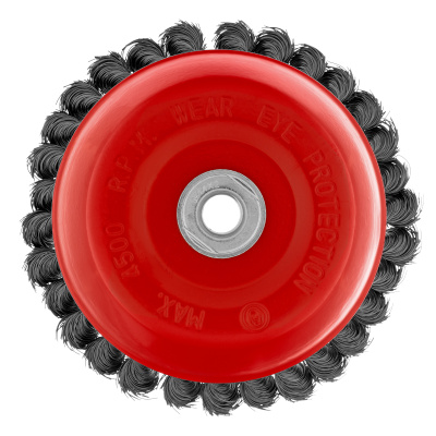 Щетка для УШМ, 150 мм, М14, "чашка", крученая проволока 0.35 мм Matrix по ценам производителя в Екатеринбурге с доставкой по всей России