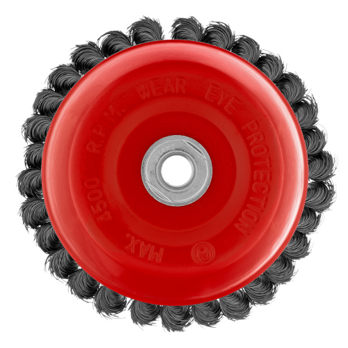 Щетка для УШМ, 150 мм, М14, "чашка", крученая проволока 0.35 мм Matrix по ценам производителя в Екатеринбурге с доставкой по всей России