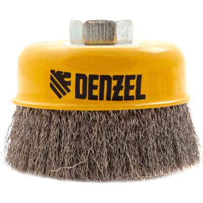 Щетка для УШМ, 100 мм, "Чашка", витая нержавеющая проволока 0.3 мм, М14 Denzel по ценам производителя в Екатеринбурге с доставкой по всей России