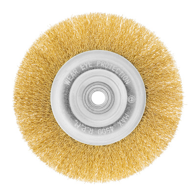 Щетка для УШМ, 150 мм, М14, плоская, латунированная витая проволока Matrix по ценам производителя в Екатеринбурге с доставкой по всей России