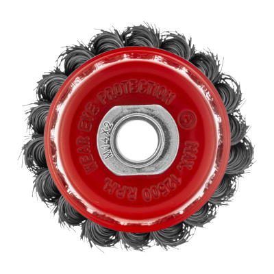 Щетка для УШМ, 75 мм, М14, "чашка", крученая проволока 0.35 мм Matrix по ценам производителя в Екатеринбурге с доставкой по всей России