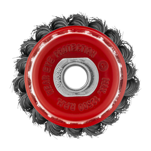 Щетка для УШМ, 75 мм, М14, "чашка", крученая проволока 0.35 мм Matrix по ценам производителя в Екатеринбурге с доставкой по всей России