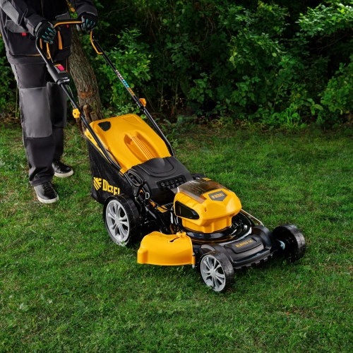 Газонокосилка аккумуляторная бесщеточная RLM450-36, Li-ion, 36 В, 4 Ач, 450 мм, травосборник 40 л Denzel по ценам производителя в Екатеринбурге с доставкой по всей России