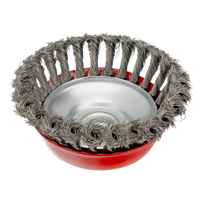 Щетка для УШМ, 125 мм, М14, "чашка", крученая проволока 0.35 мм Matrix по ценам производителя в Екатеринбурге с доставкой по всей России