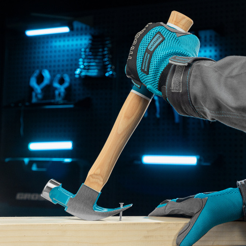 Молоток-гвоздодер, 450 г, угол 45, магнит, обрезиненная рукоятка American hickory GROSS по ценам производителя в Екатеринбурге с доставкой по всей России