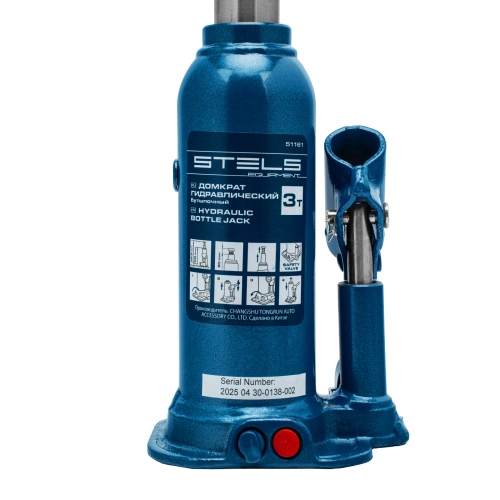 Домкрат гидравлический бутылочный, 3 т, h подъема 188-363 мм Stels по ценам производителя в Екатеринбурге с доставкой по всей России
