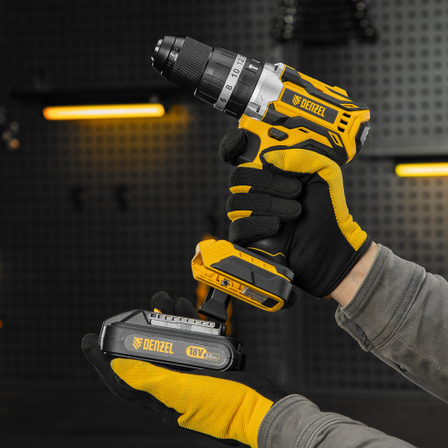 Дрель-шуруповерт аккумуляторная ударная бесщет CIDB-18-02, Li-Ion, 18 В Denzel по ценам производителя в Екатеринбурге с доставкой по всей России