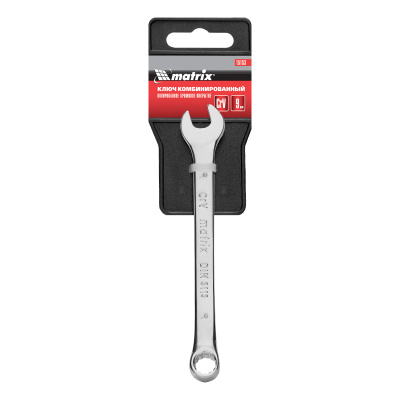 Ключ комбинированный, 9 мм, CrV, полированный хром Matrix по ценам производителя в Екатеринбурге с доставкой по всей России