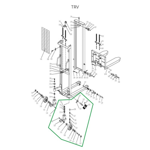 Колесная опора поворотная с тормозом в сборе для TRV по ценам производителя в Екатеринбурге с доставкой по всей России