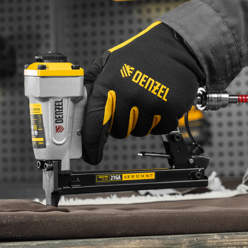 Степлер пневматический PS8016 для прямоугольных скоб 21GA от 6 до 16 мм Denzel по ценам производителя в Екатеринбурге с доставкой по всей России