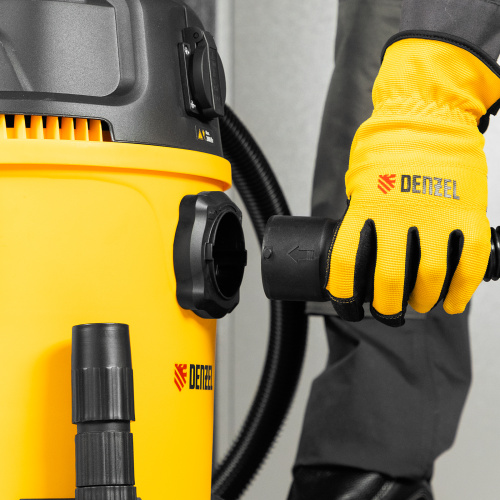 Пылесос строительный RVC20, 1400 Вт, бак 20 л, шланг 3 м, розетка с автосинхр. Denzel по ценам производителя в Екатеринбурге с доставкой по всей России