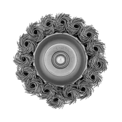 Щетка для дрели, 65 мм, Чашка, со шпилькой, нержавеющая крученая проволока Denzel по ценам производителя в Екатеринбурге с доставкой по всей России