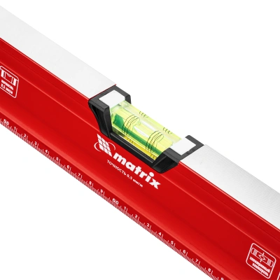 Уровень алюминиевый, магнит, фрезерованный, 3 глазка (1 зеркальный) двухкомпонентные рукоятки, 1200 мм Matrix по ценам производителя в Екатеринбурге с доставкой по всей России