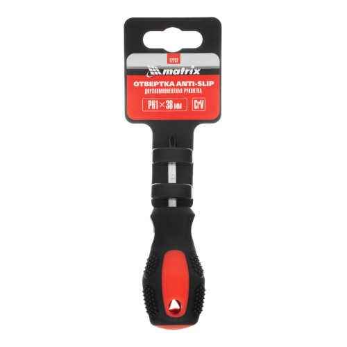 Отвертка Anti-Slip, PH1 х 38 мм, CrV, двухкомпонентная рукоятка Matrix по ценам производителя в Екатеринбурге с доставкой по всей России