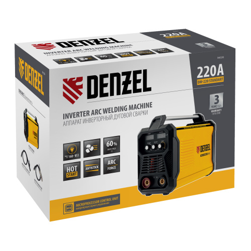Аппарат инвертор. дуговой сварки DM-220 Standart, 220 А, ПВ 60% Denzel купить в Москве с доставкой по всей России | ProtosMarket.ru