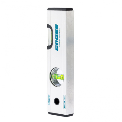 Уровень алюминиевый, 200 мм, фрезерованный, 2 глазка, магнитный Gross по ценам производителя в Екатеринбурге с доставкой по всей России