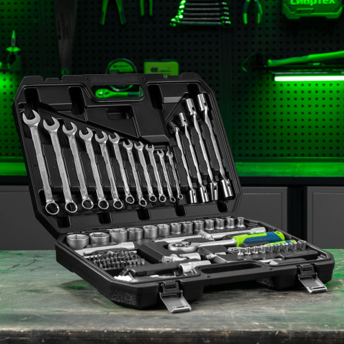 Набор инструментов, 1/2", 1/4", пластиковый кейс 89 предметов Сибртех по ценам производителя в Екатеринбурге с доставкой по всей России